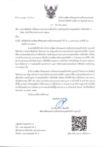 ประชาสัมพันธ์  หน่วยงานภาครัฐ องค์กรค์สาธารณประโยชน์ และองค์กรสวัสดิการชุมชน